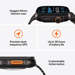 Apple Watch Ultra 2 GPS + Cellular, 49Mm Titanium Case with Black Titanium Milanese