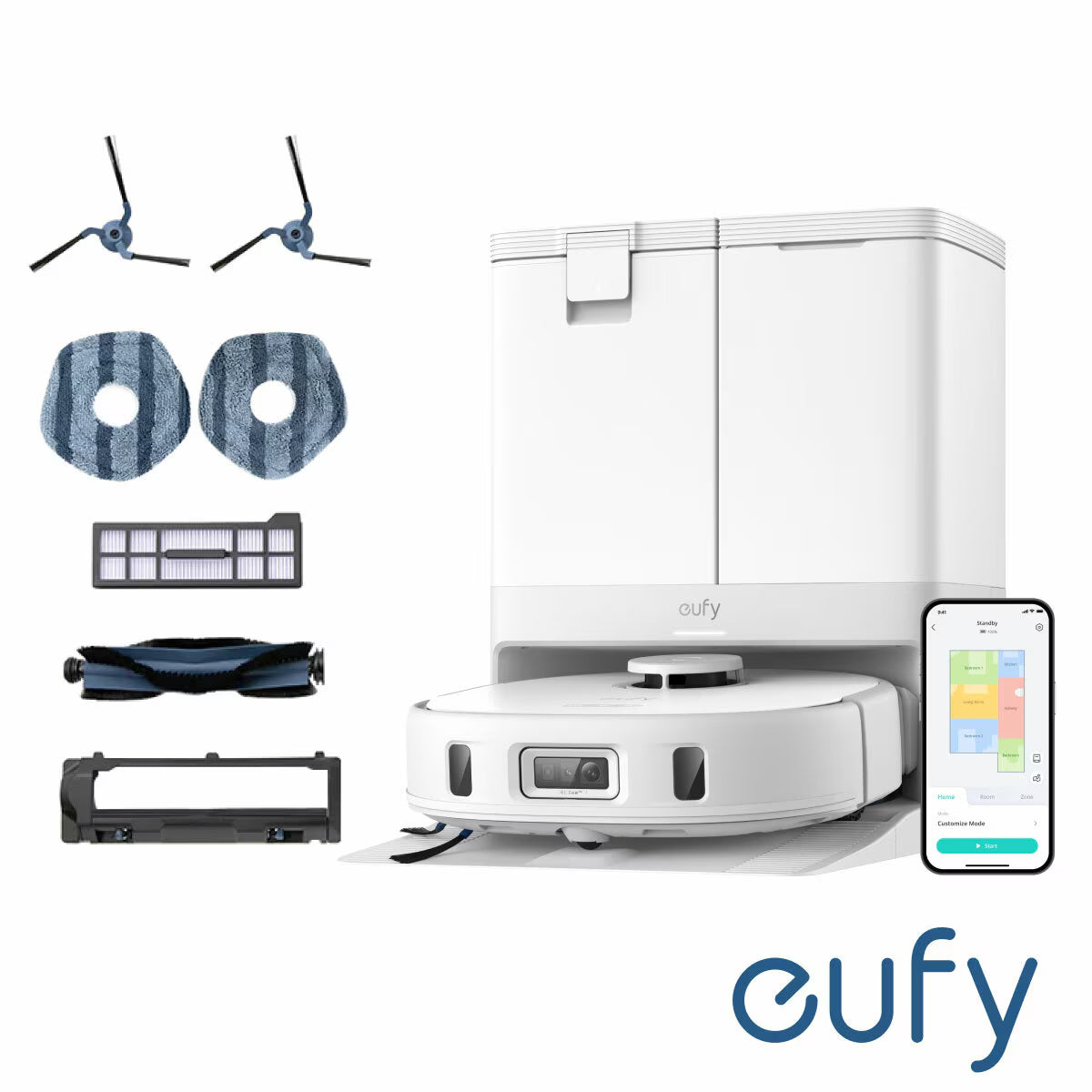 Eufy X10 Pro Omni Robot Vacuum in White, T2351221