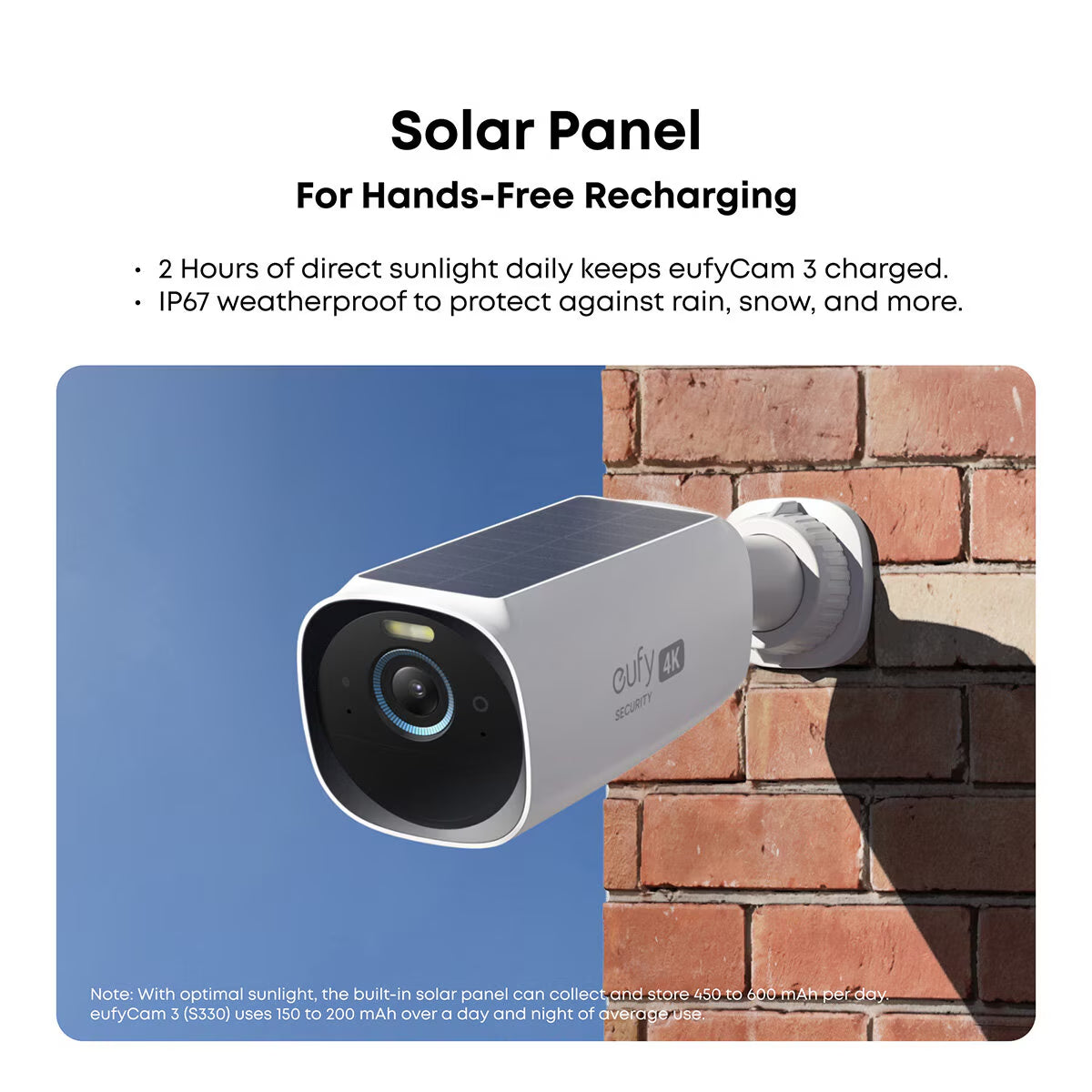 Eufycam S330 4K Solar Security Camera 3-Pack with Homebase 3 - Enjoy No Monthly Fees!
