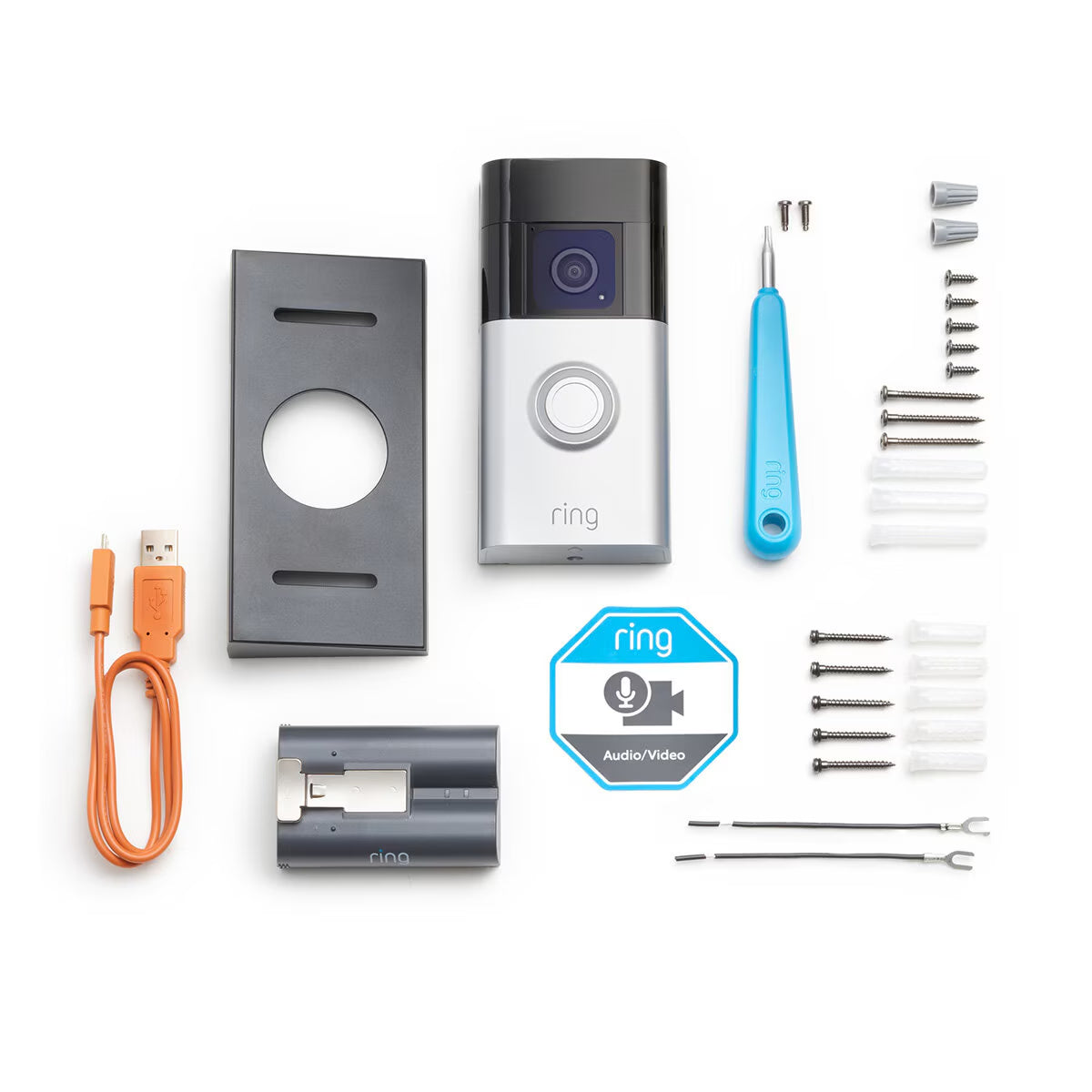 Ring Doorbell plus with Chime and Additional Quick Release Battery