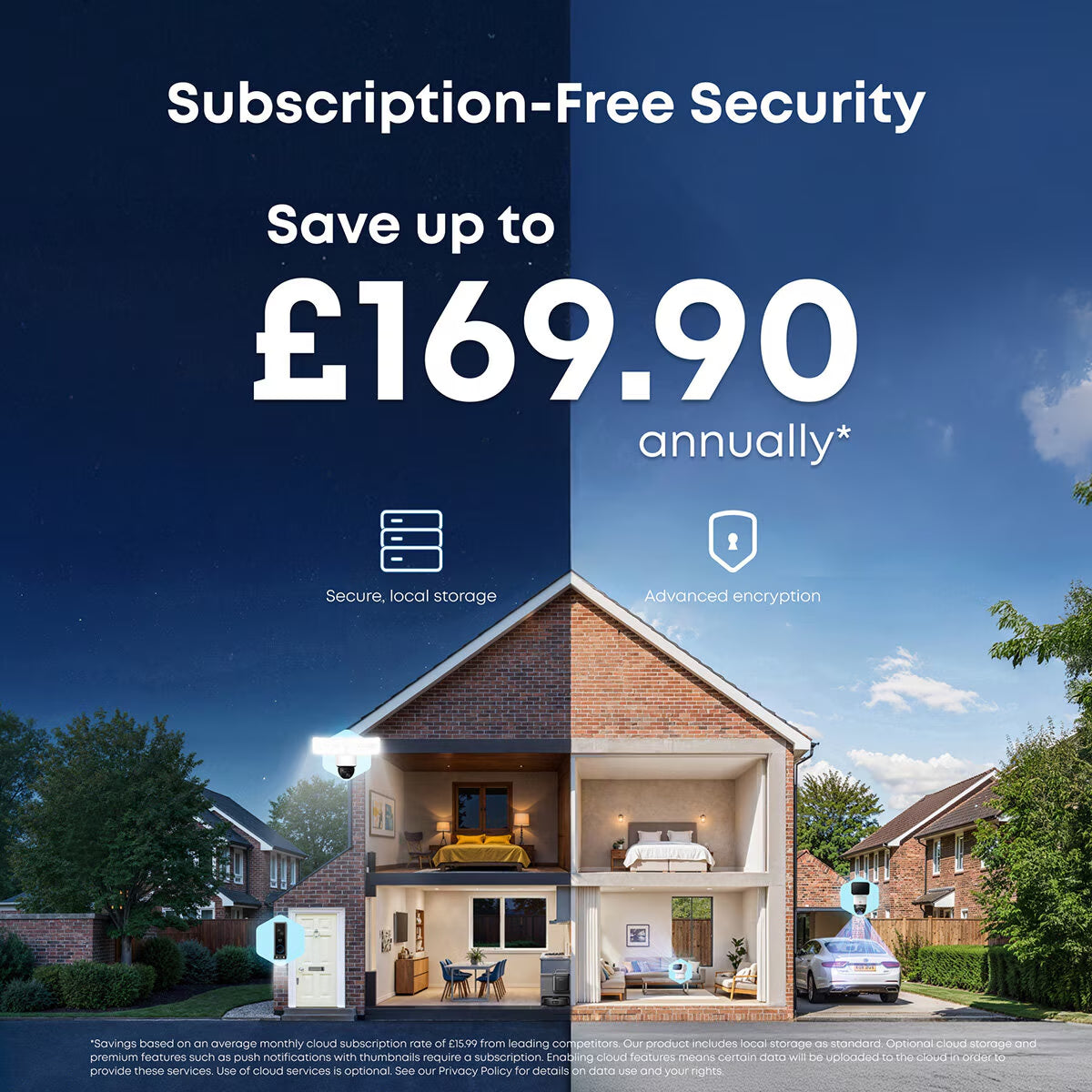 Eufycam S330 4K Solar Security Camera 3-Pack with Homebase 3 - Enjoy No Monthly Fees!