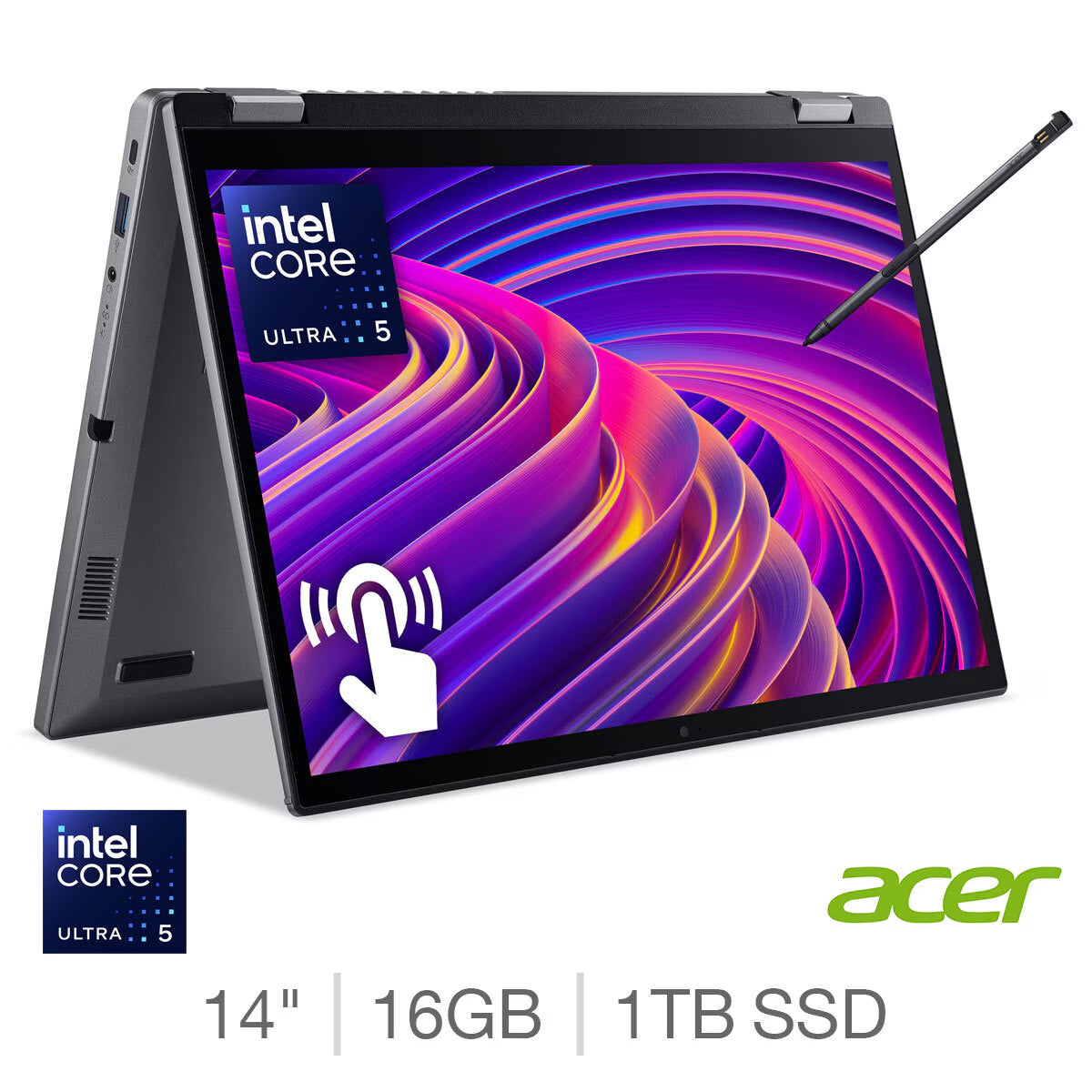 Acer Aspire Spin 14" 2-in-1 Laptop - Intel Core Ultra 5, 16GB RAM, 1TB SSD - Versatile Performance and Style