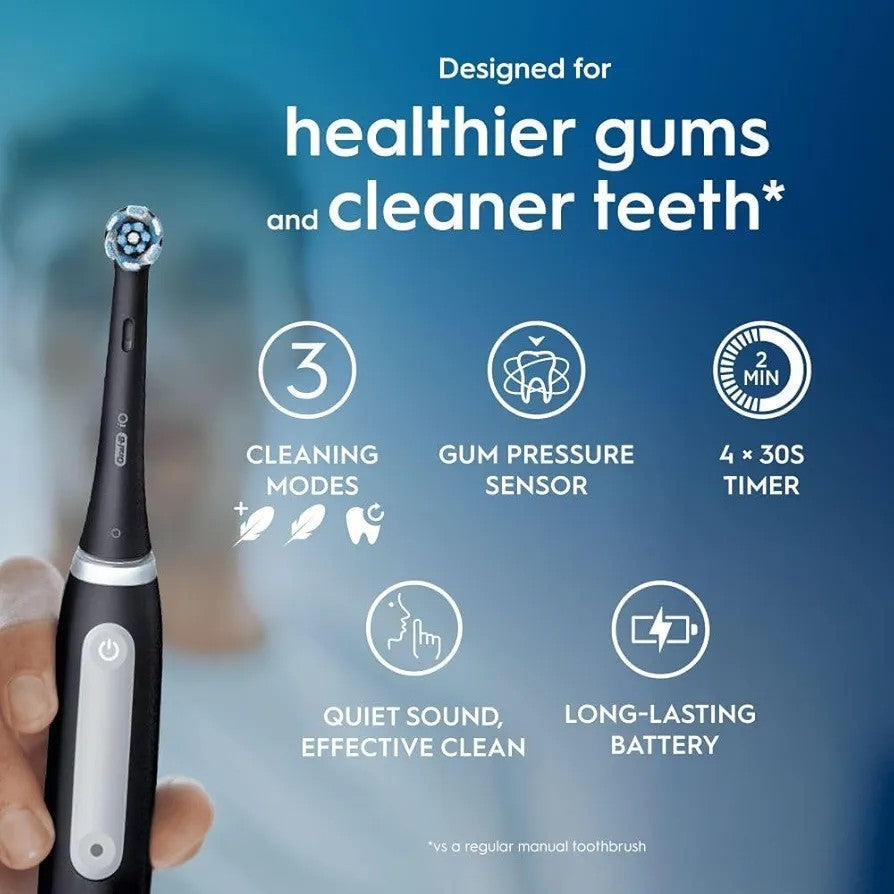 Oral-B iO3 Series Electric Toothbrush Smart Duo Pack Edition Ice Blue Matt Black8