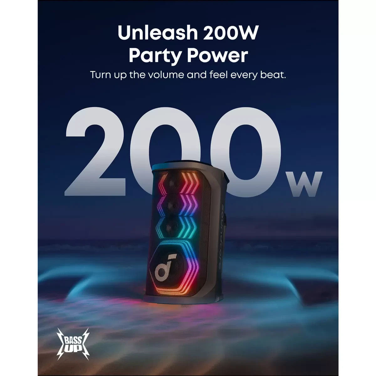 Soundcore Rave 3S AI Karaoke Party Speaker with Dual Mics 200W6