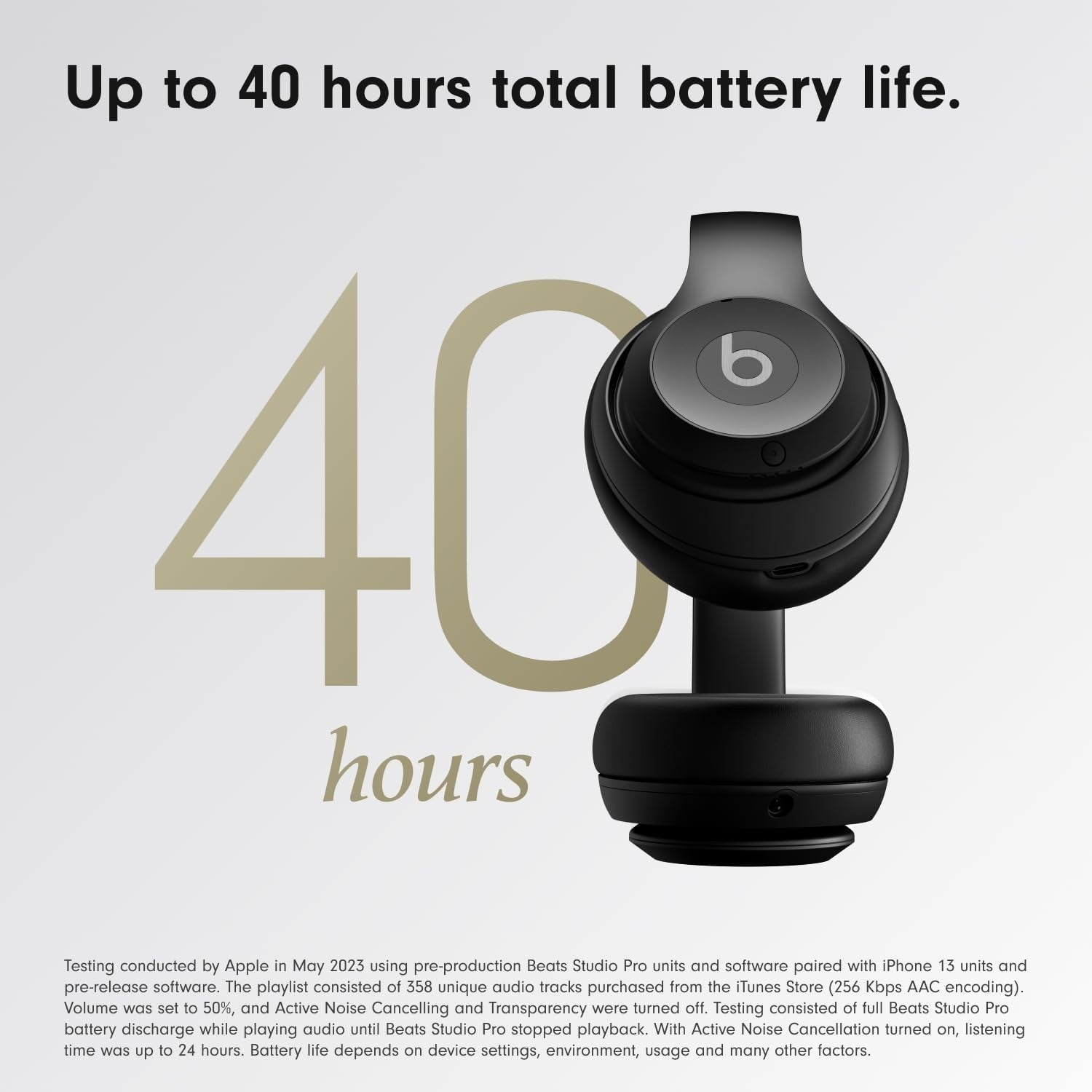 Beats Studio Pro Over Ear Wireless Bluetooth Noise Cancelling Headphones Black5