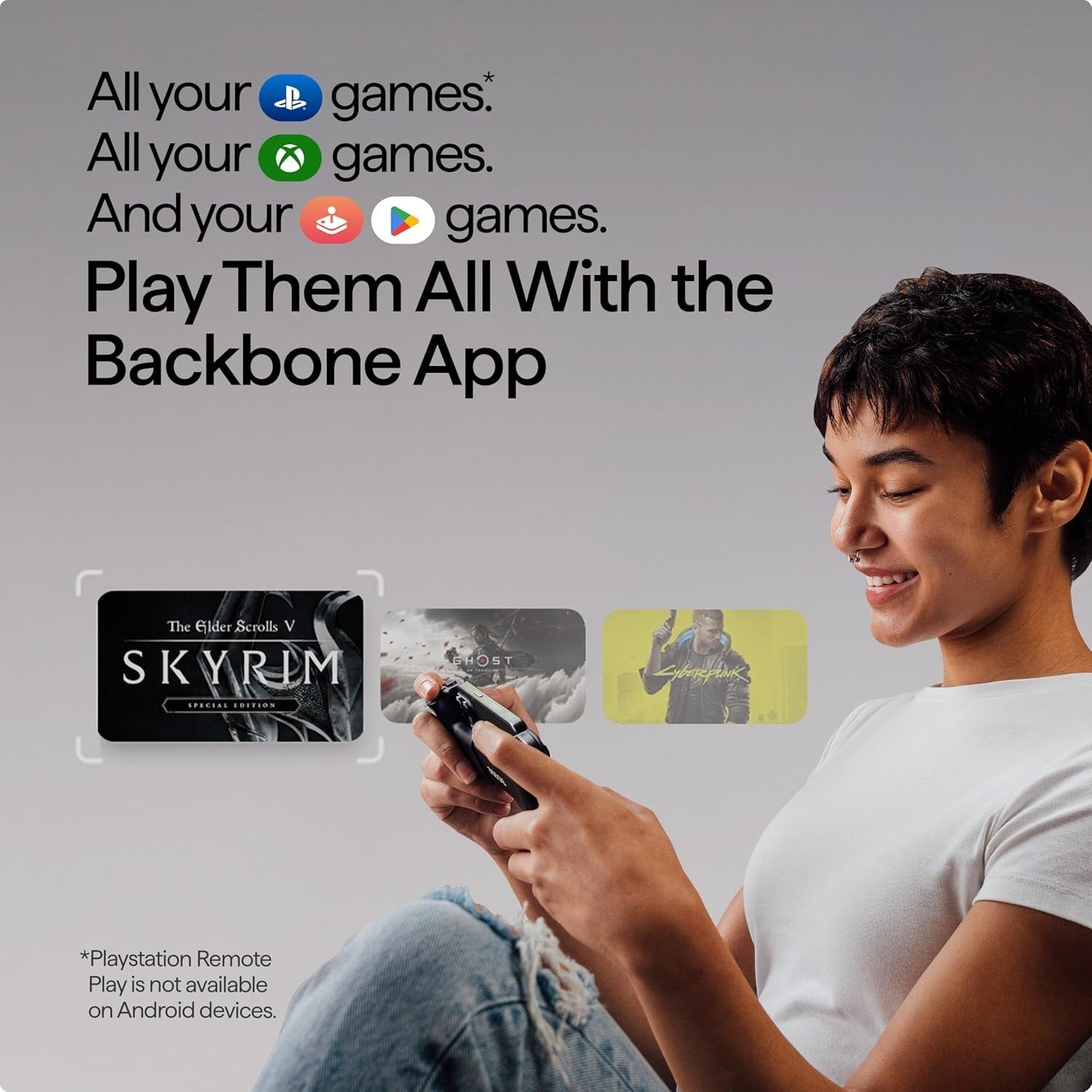BACKBONE One PlayStation Edition Mobile Gaming USB-C For Android & iPhone Series7