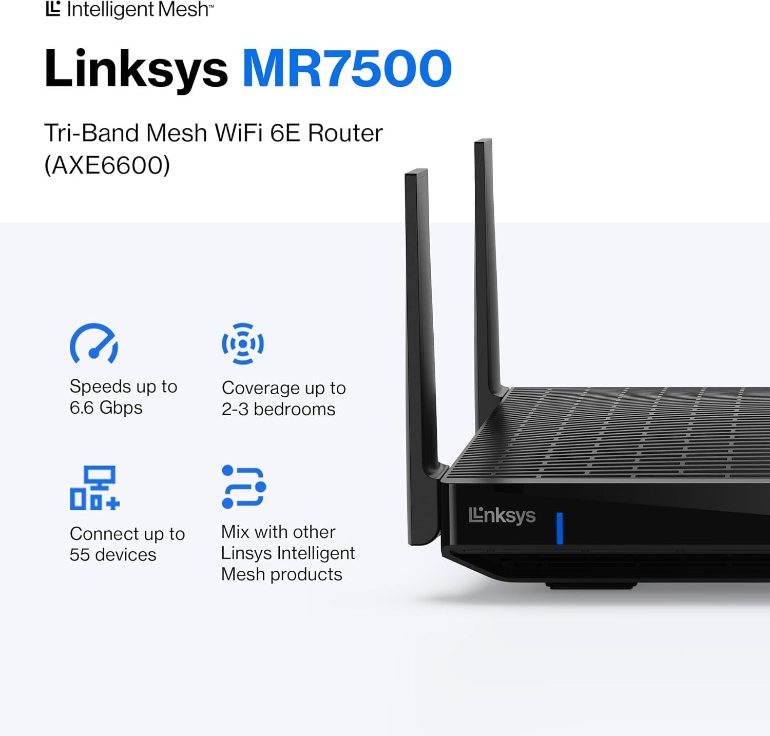 Linksys Hydra Pro 6E Tri‑Band WiFi 6E Mesh Router Wireless Gaming 8 Stream 6.6Gb13
