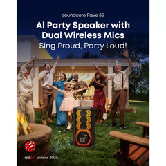 Soundcore Rave 3S AI Karaoke Party Speaker with Dual Mics 200W2