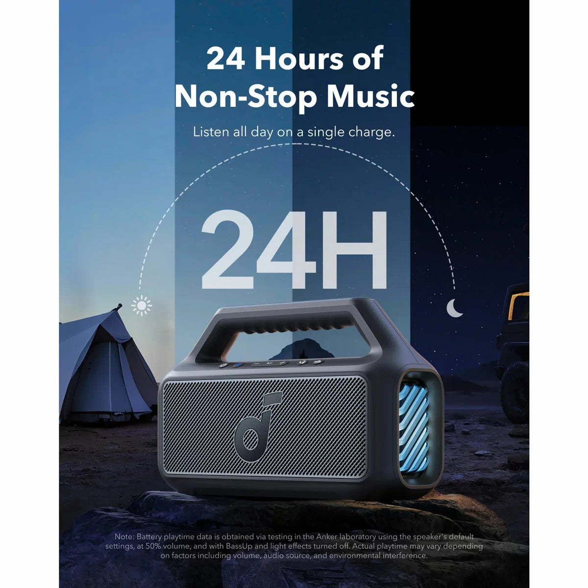 Soundcore Boom V2 Portable Speaker LED Lights IPX7 Waterproof Bluetooth7
