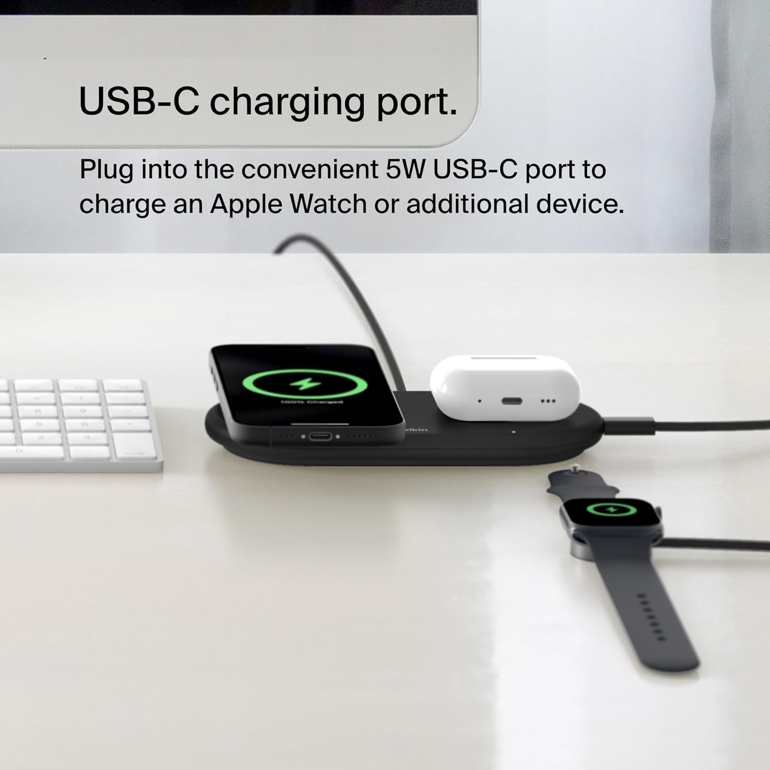 Belkin Fast Wireless Charger  15W 2 in 1 Boost Charge Pro with Magnetic Qi2 Pad10