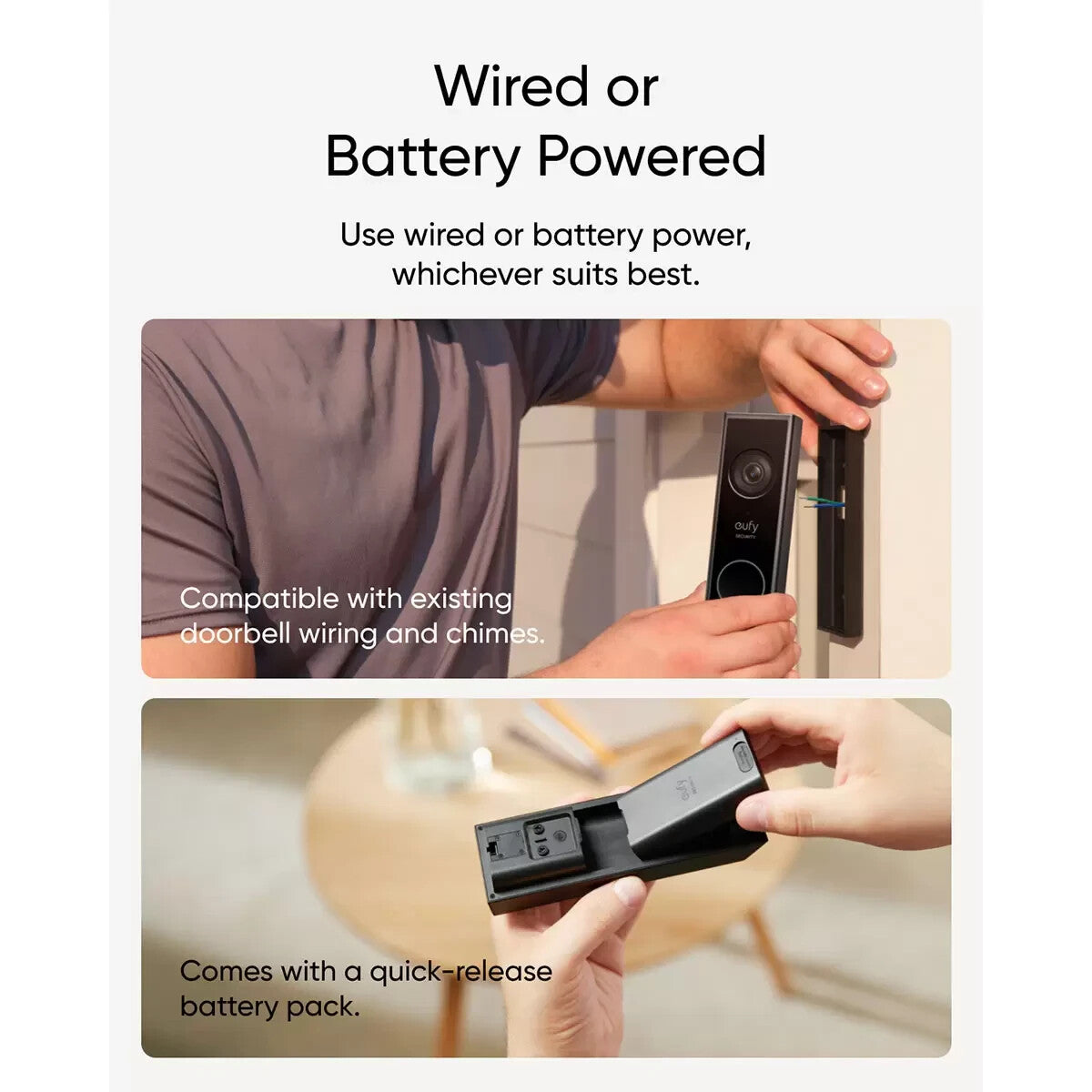 eufy 2K Video Doorbell E340 8GB Local Storage with Chime Battery No Monthly Fees3