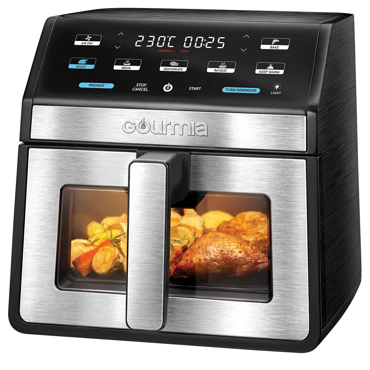 Gourmia Digital Air Fryer 7.6L Z Glass Windows Healthy Frying Cooker GAF8184