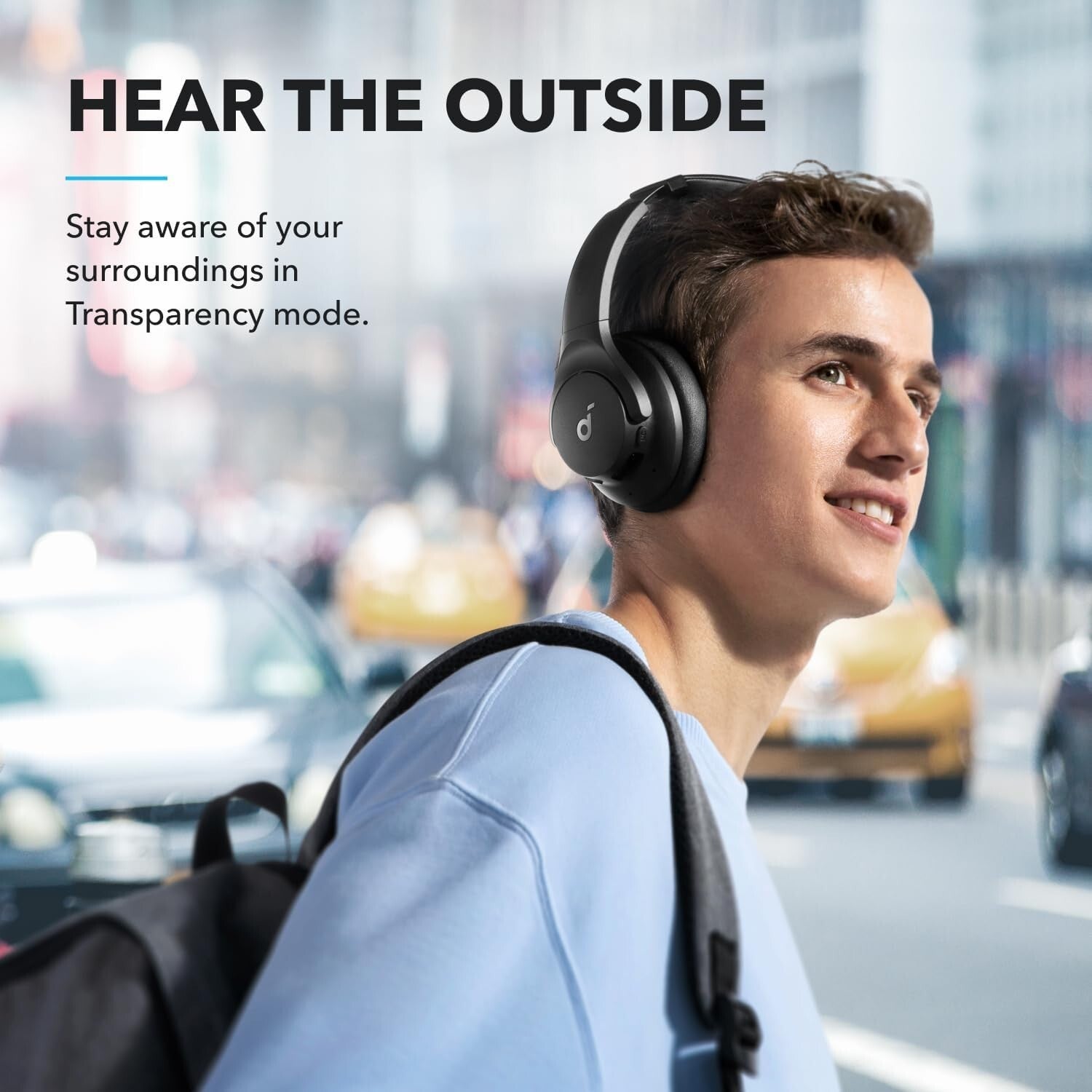 soundcore by Anker Q20i Hybrid Active Noise Cancelling Headphones Large Bass 40H7