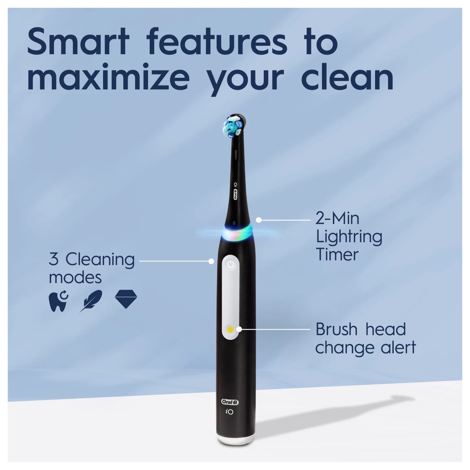 Oral-B iO3 Series Electric Toothbrush Smart Duo Pack Edition Ice Blue Matt Black6