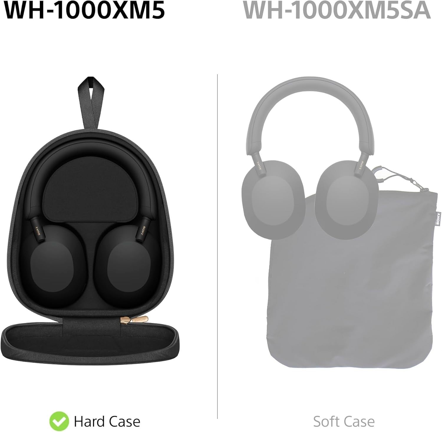 Sony WH-1000XM5 Premium Noise Cancelling Over Ear Headphones Hard Case Black2