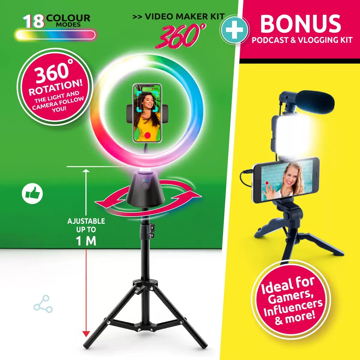 Studio Creator 360 Video Maker Kit Combi Pack Podcast Vlogging Kit Social Media 7