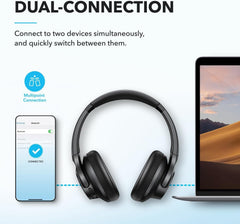 soundcore by Anker Q20i Hybrid Active Noise Cancelling Headphones Large Bass 40H3
