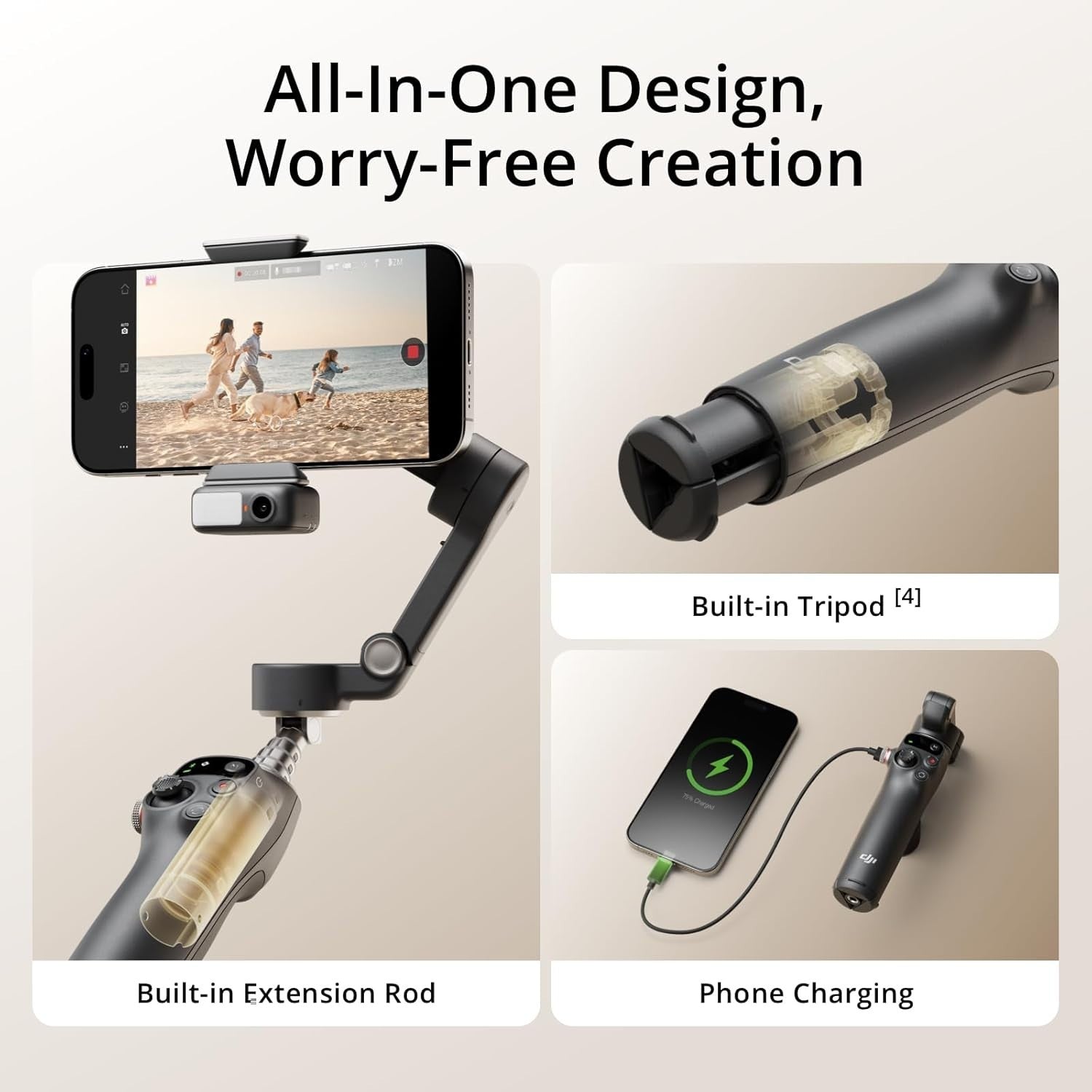 DJI Osmo Mobile 7P Gimbal Stabilizer for iPhone Android Native Tracking4