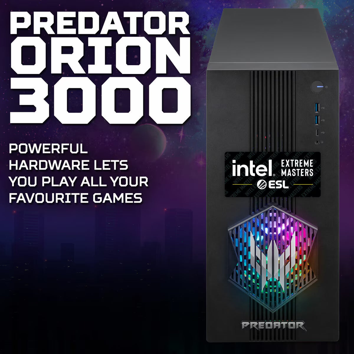 Acer Predator Orion 3000 Gaming Desktop PC - Intel Core i5, 16GB RAM, 512GB SSD, NVIDIA GeForce RTX 5060