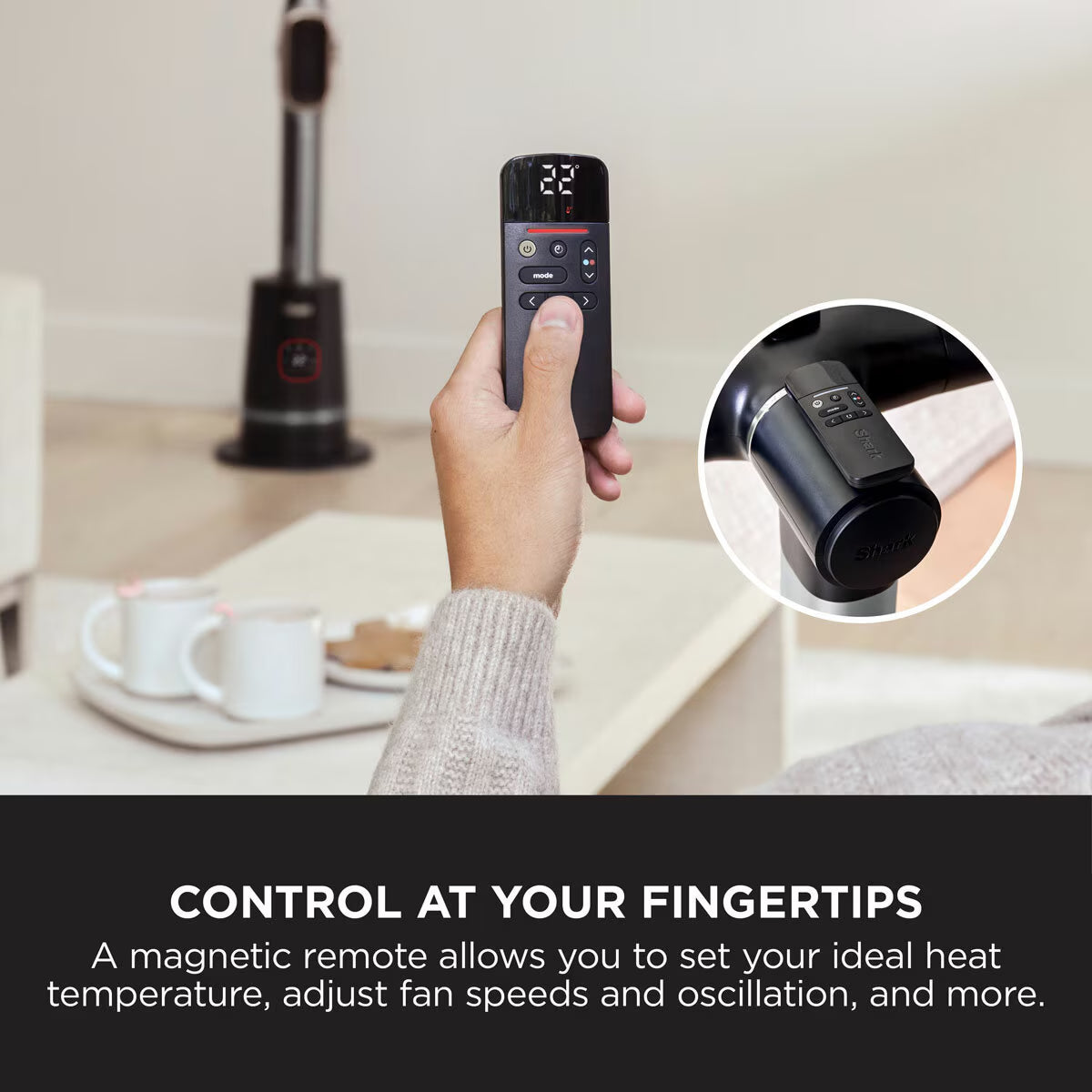 Shark TH200UK Turboblade Cool+Heat Fan in Stylish Charcoal