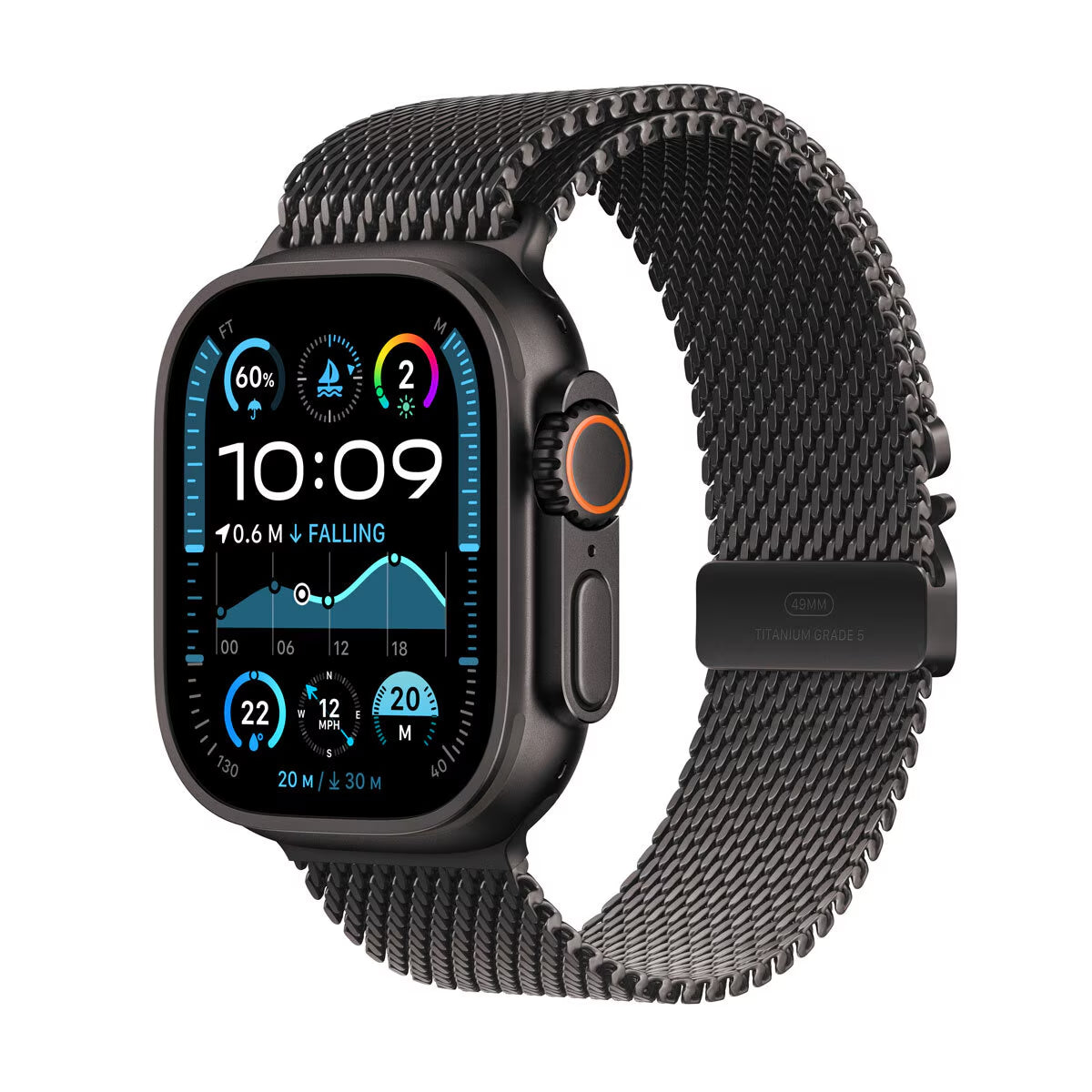 Apple Watch Ultra 2 GPS + Cellular, 49Mm Titanium Case with Black Titanium Milanese