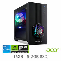 Acer Predator Orion 3000 Gaming Desktop PC - Intel Core i5, 16GB RAM, 512GB SSD, NVIDIA GeForce RTX 5060