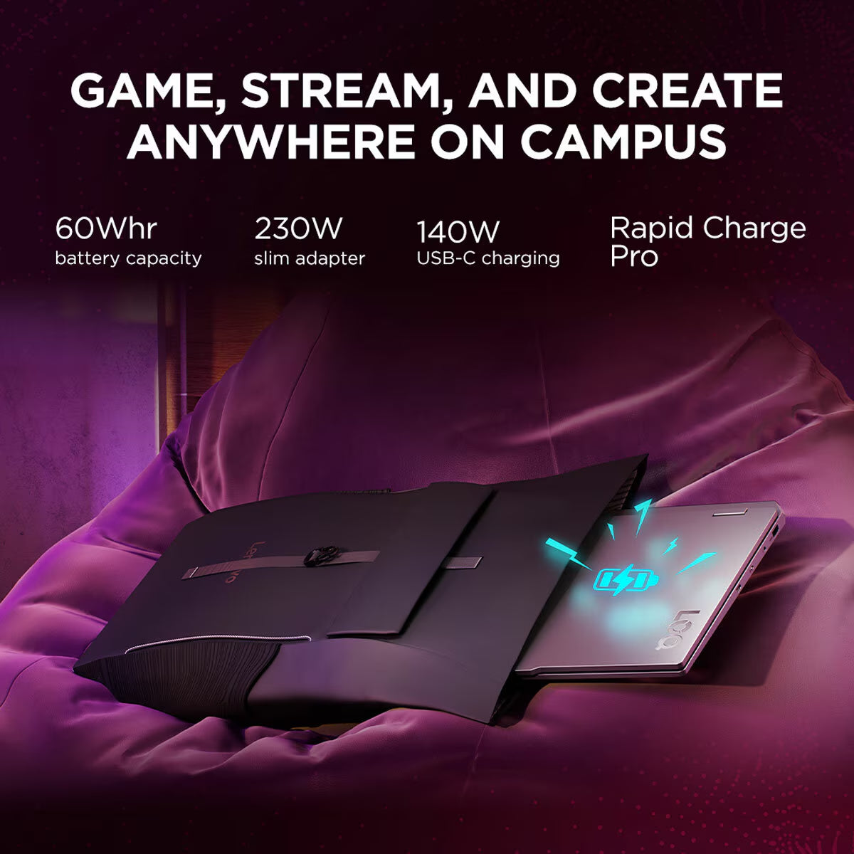 Lenovo LOQ, AMD Ryzen 5, 16GB RAM, 512GB SSD, NVIDIA Geforce RTX 5050, 15.6 Inch, Gaming Laptop, 83JG0008UK