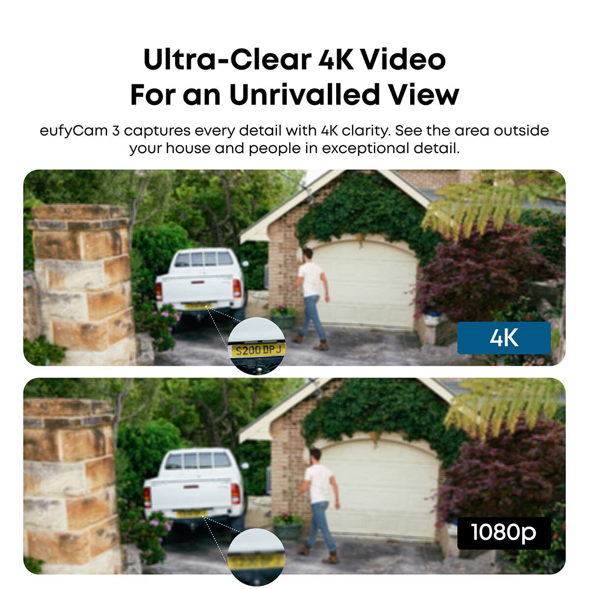 Eufycam S330 4K Solar Security Camera 3-Pack with Homebase 3 - Enjoy No Monthly Fees!